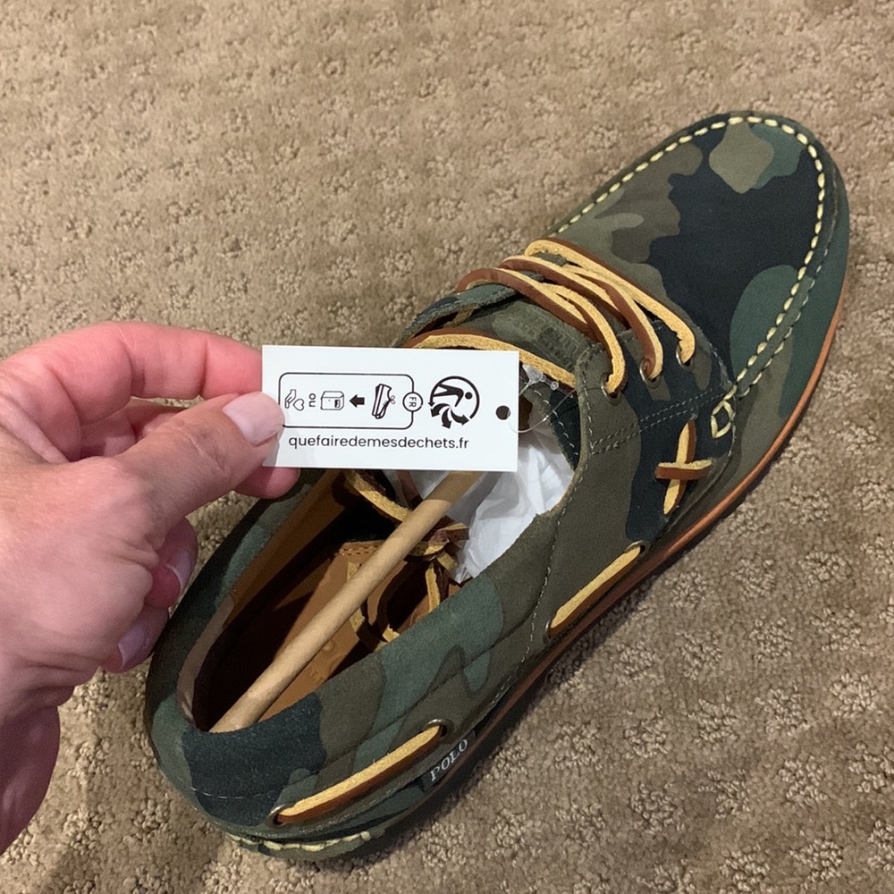 Men’s Polo Ralph Lauren Ranger Deck” Camo Suede Loafer NWT NIB Size 8.5W - Picture 14 of 15